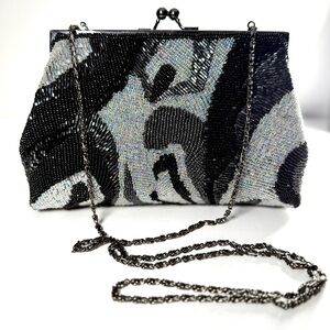 JESSICA MCCLINTOCK  Beaded Clutch Shoulder Bag Purse